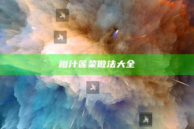 橙汁莲菜做法大全