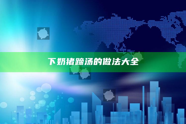 下奶猪蹄汤的做法大全